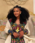 Cultural Habesha Kemis for Women, Axum Tilet Eritrean & Ethiopian Traditional Dress