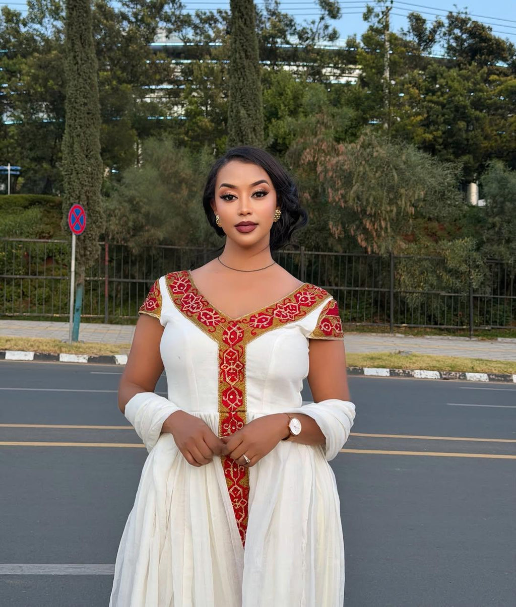 Cultural Habesha Kemis for Women Tilet Eritrean & 2