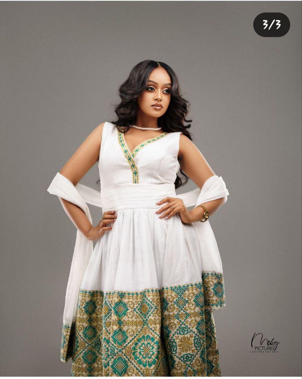 Short Cultural Habesha Kemis for Women, New Eritrean & Ethiopian Traditional Dress, Custom Handmade Tailored