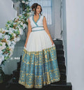 Cultural Habesha Kemis for Women, Hand Tailored Tilet, Eritrean & Ethiopian Dress, Handmade Traditional Fabric Fashion