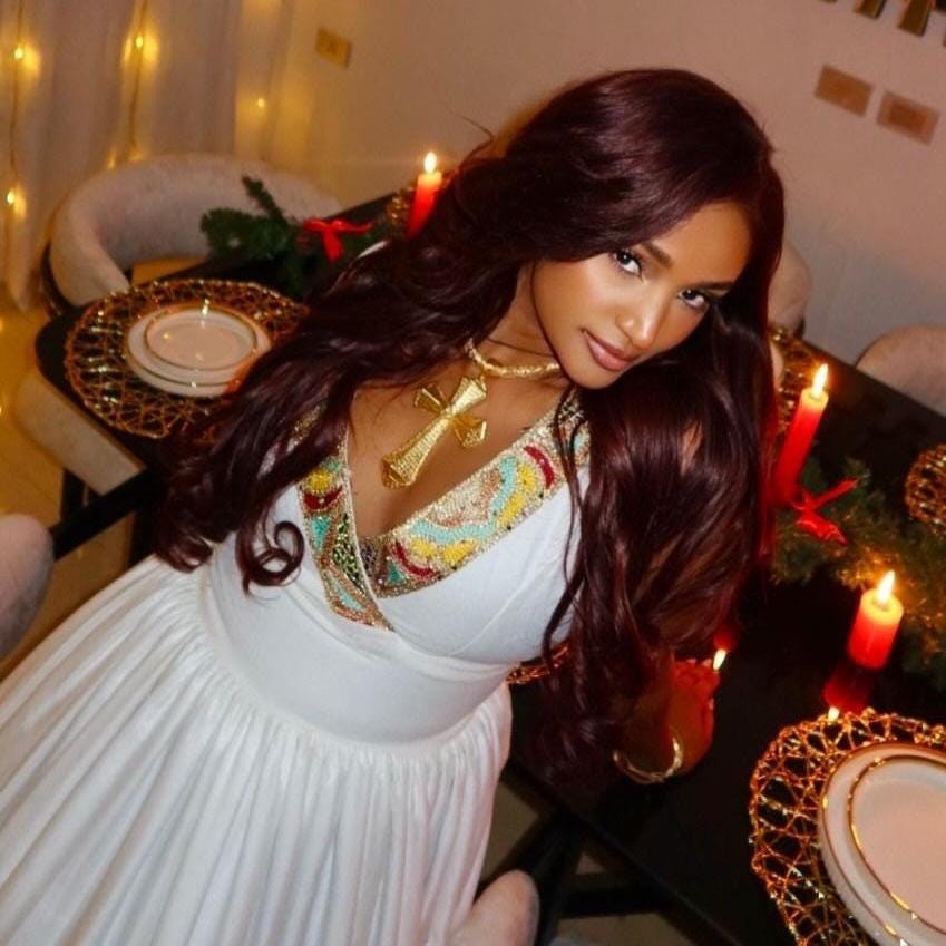 Cultural Habesha Kemis For Women,  New Tilet Eritrean & Ethiopian Traditional Dress