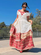 Cultural Habesha Kemis for Women,  Custom Made Tilet Eritrean & Ethiopian Traditional Dress