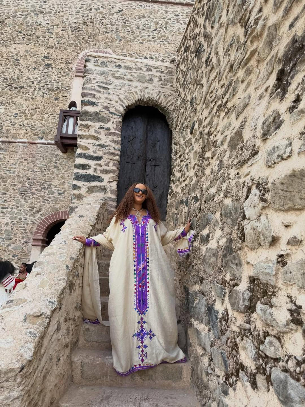 Cultural Habesha Fetil Kemis for Women, Purple Tilet Eritrean & Ethiopian Traditional Dress, Custom Made