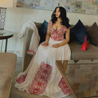 Habesha Clothing, New Red Tilet, Eritrean and Ethiopian Traditional Wedding Attire, Custom Made Fashion