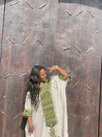 Habesha Kemis For Women, New Eritrean & Ethiopian Traditional Green Tilet Dress, Handwoven Cultural Gift