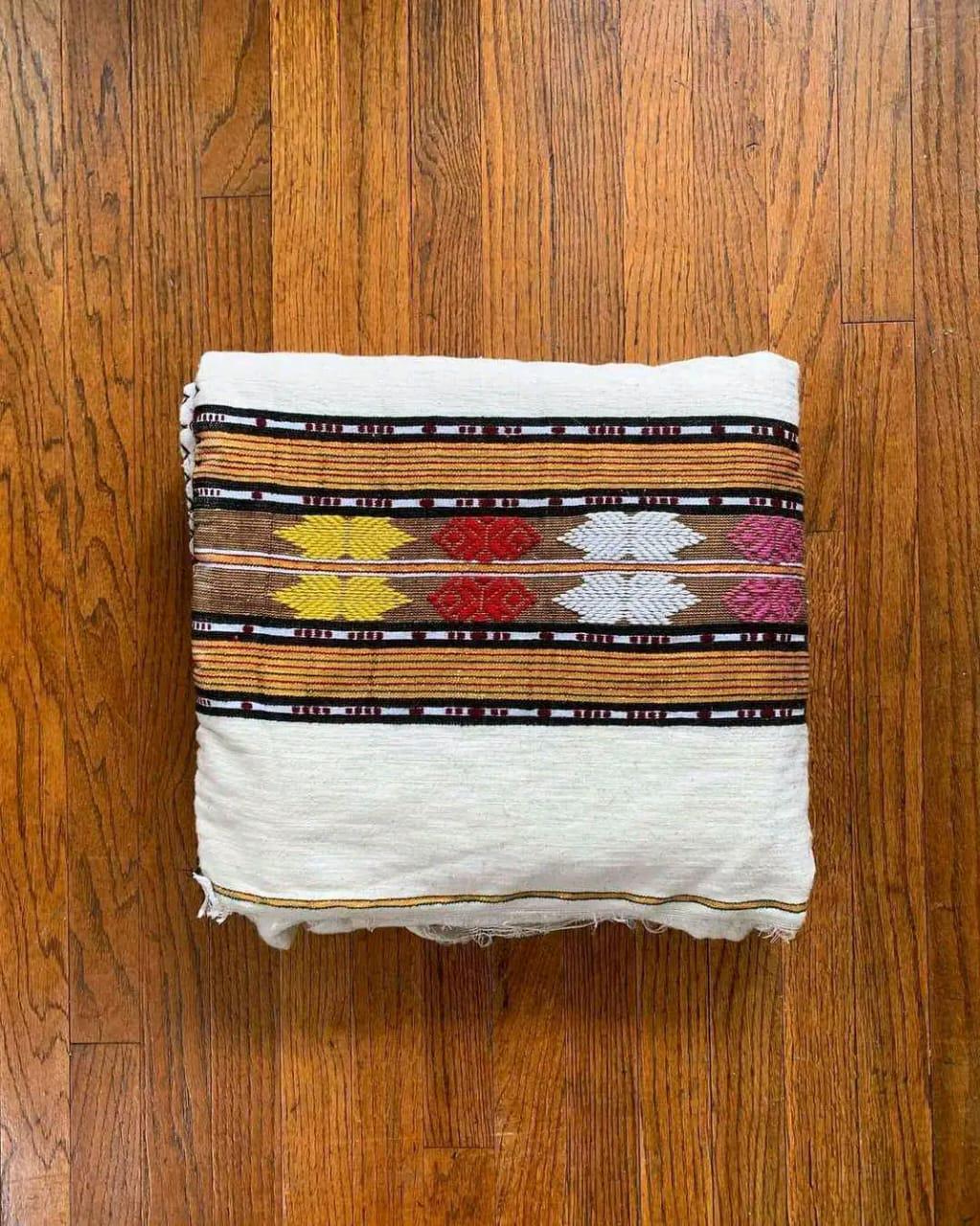 Handmade Habesha Gabi/Throw, Ethiopian Traditional Cultural Gabi, Organic Cotton Cozy Blanket