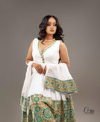 Short Cultural Habesha Kemis for Women, New Eritrean & Ethiopian Traditional Dress, Custom Handmade Tailored