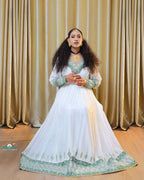 Cultural Habesha Kemis for Women, Eritrean & Ethiopian Traditional Dress, Handwoven Custom Made Fashion