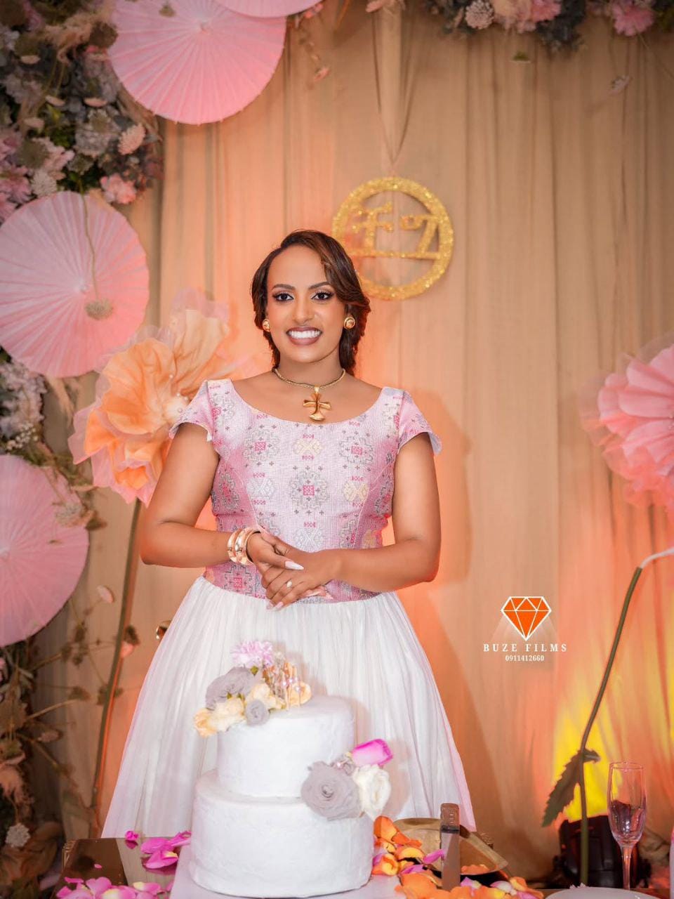 Cultural Habesha Fetil Kemis For Women, New pink Tilet Eritrean & Ethiopian Traditional Dress