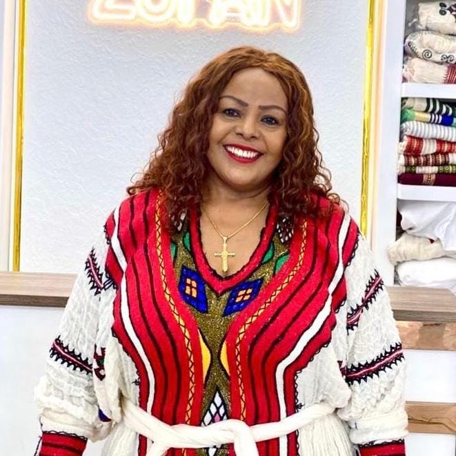 Cultural Fetil Habesha Kemis for Women, Red Tilf Eritrean & Ethiopian Traditional Dress