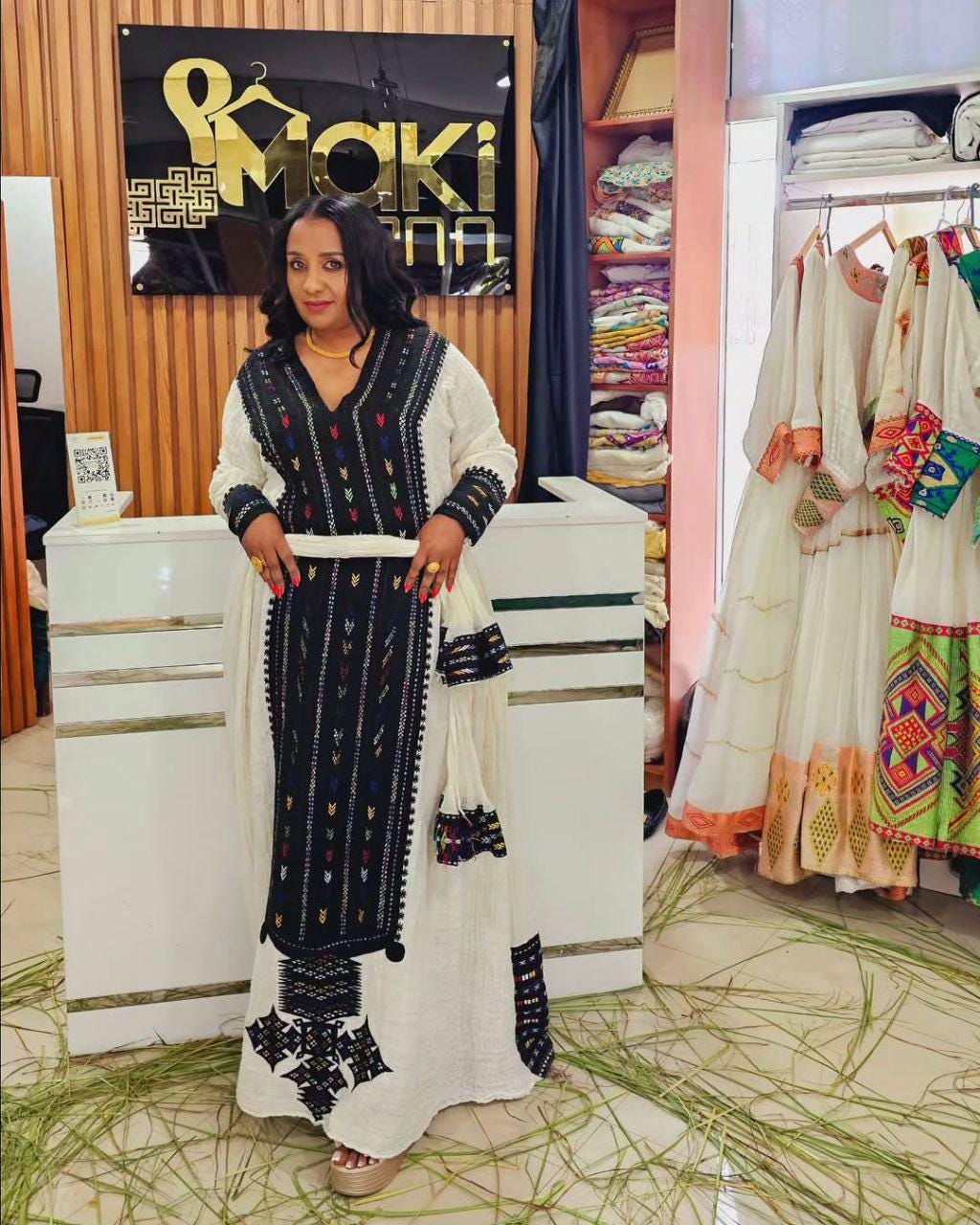 Cultural Habesha axum Fetil Kemis for Women,  Tilet Eritrean & Ethiopian Traditional Dress, Cotton Fabric Clothing