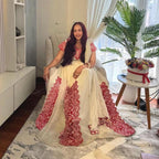 Habesha Clothing, New Red Tilet, Eritrean and Ethiopian Traditional Wedding Attire, Custom Made Fashion