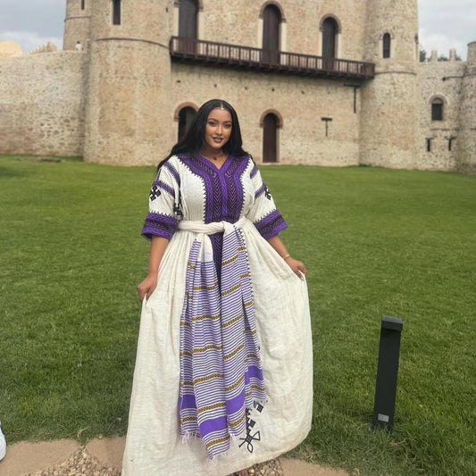 Cultural Habesha Fetil Kemis for Women , Tilet Eritrean & Ethiopian Traditional Dress, Custom Made