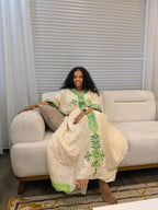 Cultural Habesha fetil Kemis For Women, New lemon  Tilet Eritrean & Ethiopian Traditional Habesha dress