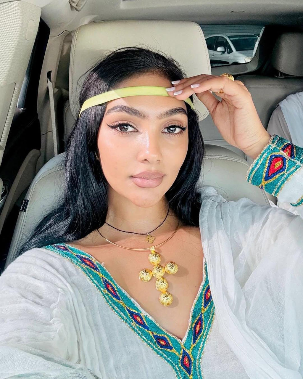 Cultural Habesha Kemis For Women, New light green Tilet Eritrean & Ethiopian Traditional Dress