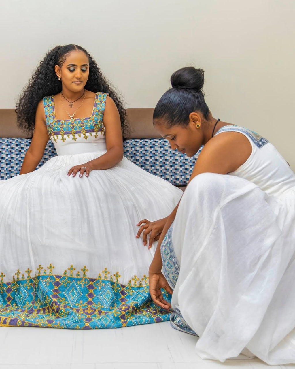 Cultural Habesha Fetil Kemis For Women, New purpel Tilet Eritrean & Ethiopian Traditional Dress