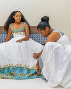 Cultural Habesha Fetil Kemis For Women, New purpel Tilet Eritrean & Ethiopian Traditional Dress
