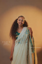 Cultural Habesha Kemis for Women golden and green  Tilet Eritrean & Ethiopian Traditional Dress