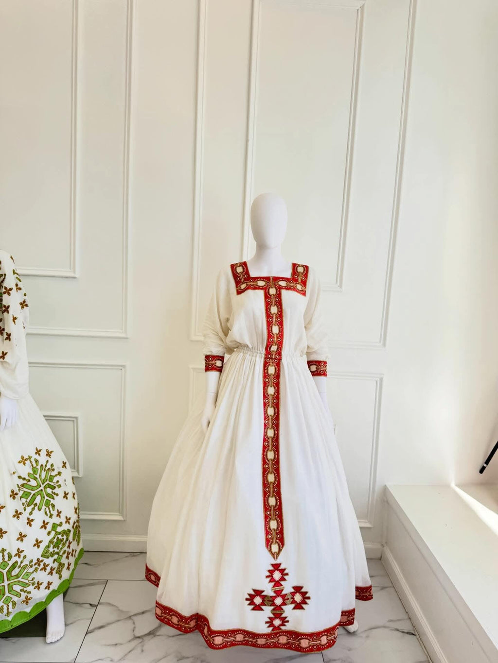 Couple Habesha clothing,New red Tilet Eritrean and Ethiopian Traditional Wedding Attire, Custom Made Habesha Fashion