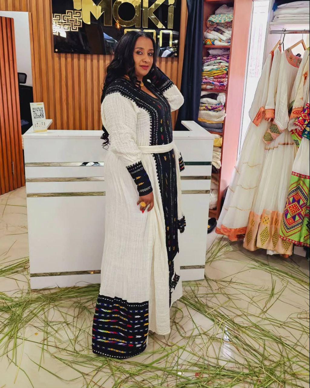 Cultural Habesha axum Fetil Kemis for Women,  Tilet Eritrean & Ethiopian Traditional Dress, Cotton Fabric Clothing
