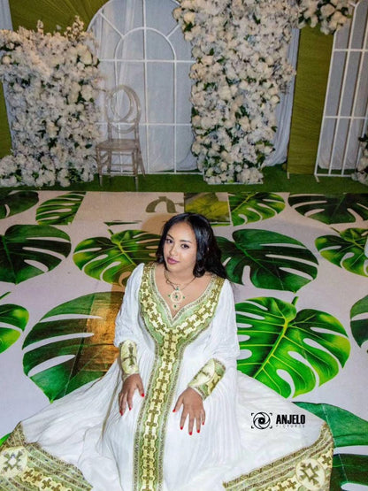 Couple Habesha clothing,New lemon  Tilet Eritrean and Ethiopian Traditional Wedding Attire, Custom Made Habesha Fashion