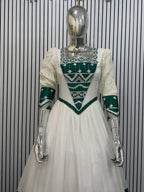 Couple Habesha clothing,New green   Tilet Eritrean and Ethiopian Traditional Wedding Attire, Custom Made Habesha Fashion