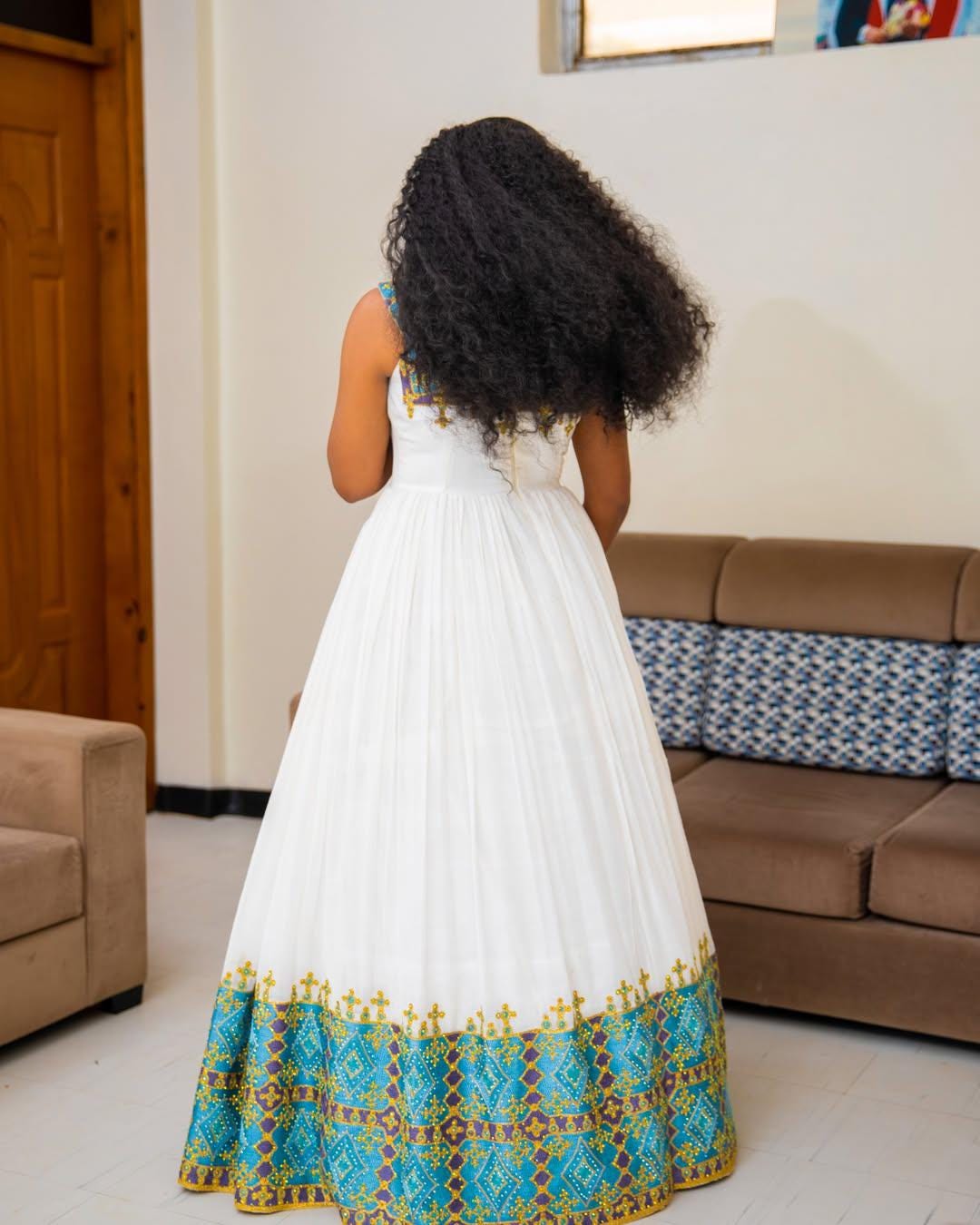 Cultural Habesha Fetil Kemis For Women, New purpel Tilet Eritrean & Ethiopian Traditional Dress