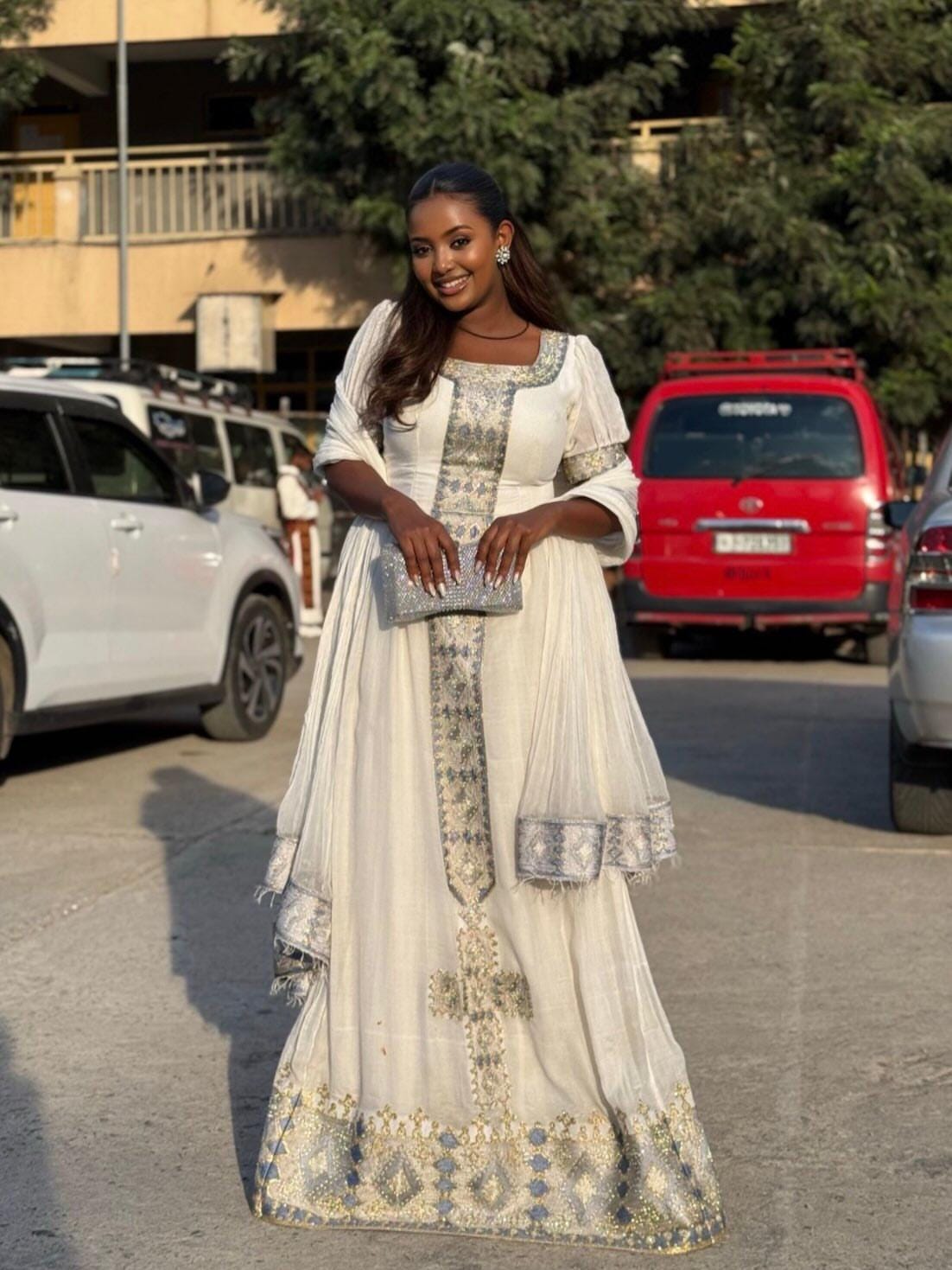 Cultural Habesha Fetil Kemis For Women, New  Tilet Eritrean & Ethiopian Traditional Dress