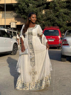 Cultural Habesha Fetil Kemis For Women, New  Tilet Eritrean & Ethiopian Traditional Dress