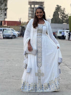 Cultural Habesha Fetil Kemis For Women, New  Tilet Eritrean & Ethiopian Traditional Dress