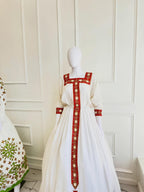 Couple Habesha clothing,New red Tilet Eritrean and Ethiopian Traditional Wedding Attire, Custom Made Habesha Fashion
