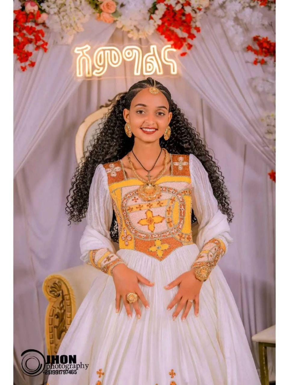 Couple Habesha clothing,New golden   Tilet Eritrean and Ethiopian Traditional Wedding Attire, Custom Made Habesha Fashion