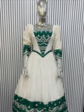 Couple Habesha clothing,New green   Tilet Eritrean and Ethiopian Traditional Wedding Attire, Custom Made Habesha Fashion