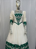 Couple Habesha clothing,New green   Tilet Eritrean and Ethiopian Traditional Wedding Attire, Custom Made Habesha Fashion