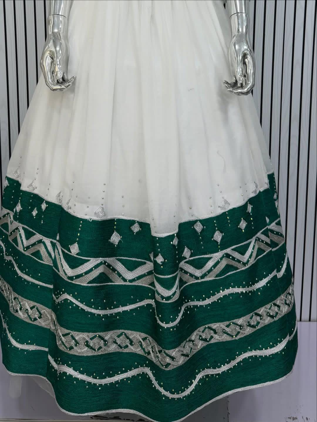 Couple Habesha clothing,New green   Tilet Eritrean and Ethiopian Traditional Wedding Attire, Custom Made Habesha Fashion