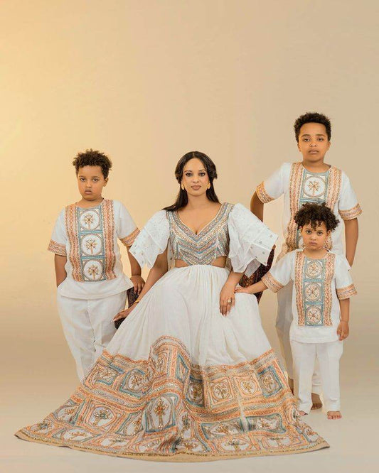 Kids’ Tilf Habesha Clothes | Traditional Ethiopian & Eritrean Children’s Wear - EthGebya