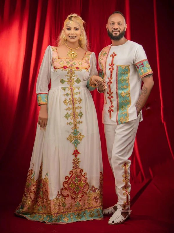 Matching Habesha Outfits for Couples | Ethiopian Traditional Set - EthGebya