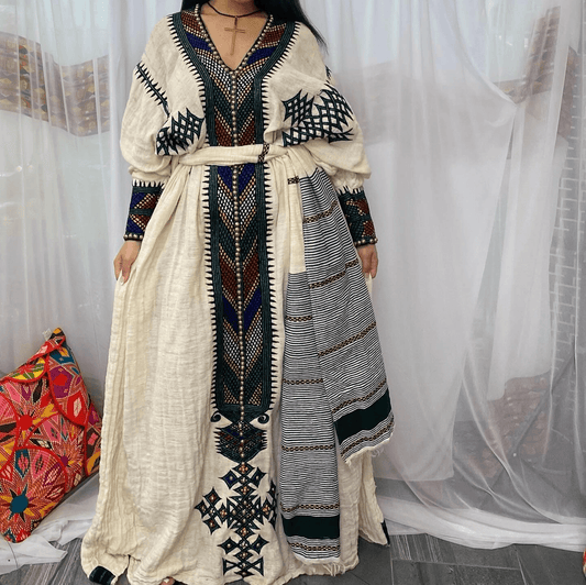 Modern Gondar Ethiopian traditional clothes - Handmade Beauty - EthGebya