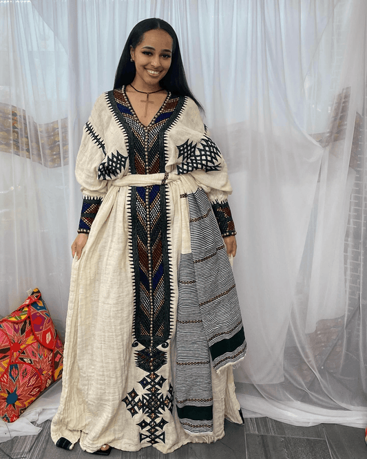 Modern Gondar Ethiopian traditional clothes - Handmade Beauty - EthGebya