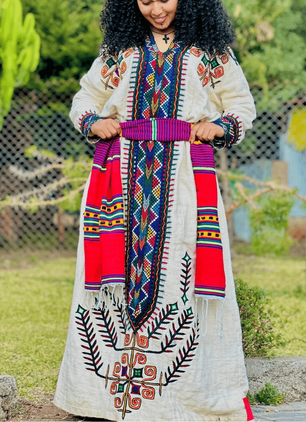 Modern Gondar Habesha dress, Traditional Habesha Kemis - የጎንደር ፈትል ቀሚስ - EthGebya