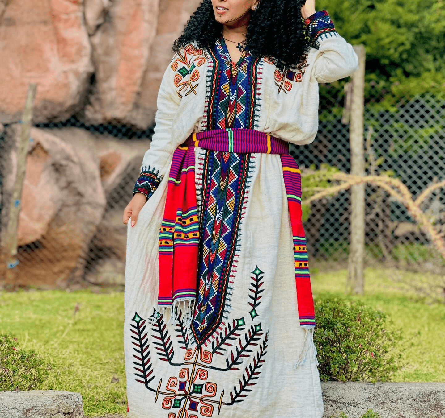Modern Gondar Habesha dress, Traditional Habesha Kemis - የጎንደር ፈትል ቀሚስ - EthGebya