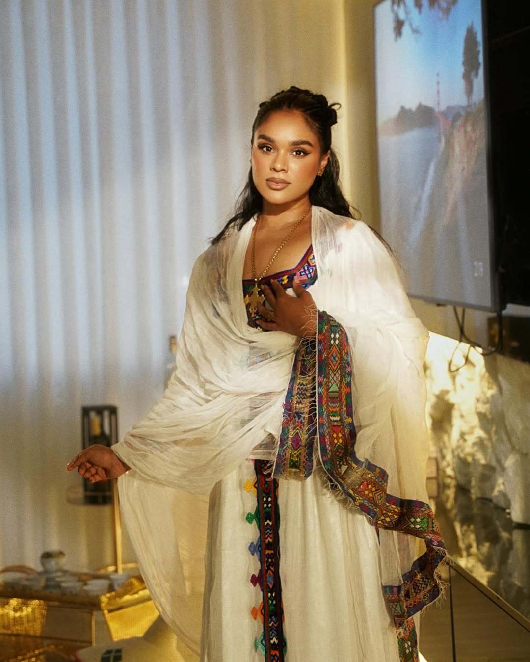 Modern Habesha Kemis | Chic Ethiopian Dress for Women - EthGebya