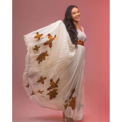Modern Habesha Kemis | Ethiopian Zuria Handwoven Traditional Dress - EthGebya