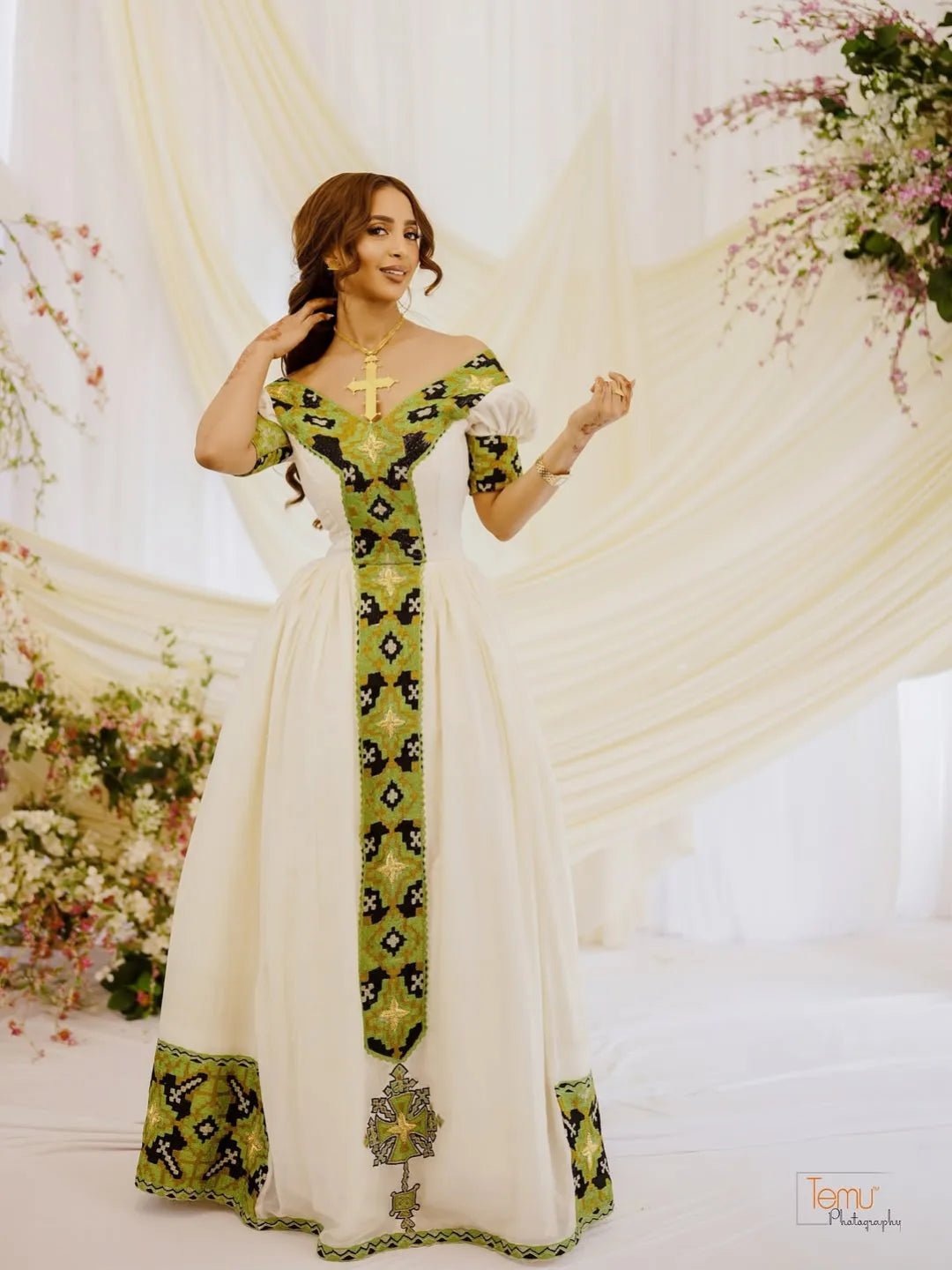 Modern Zuria Kemis | Full Tilf Ethiopian Wedding & Traditional Dress - EthGebya