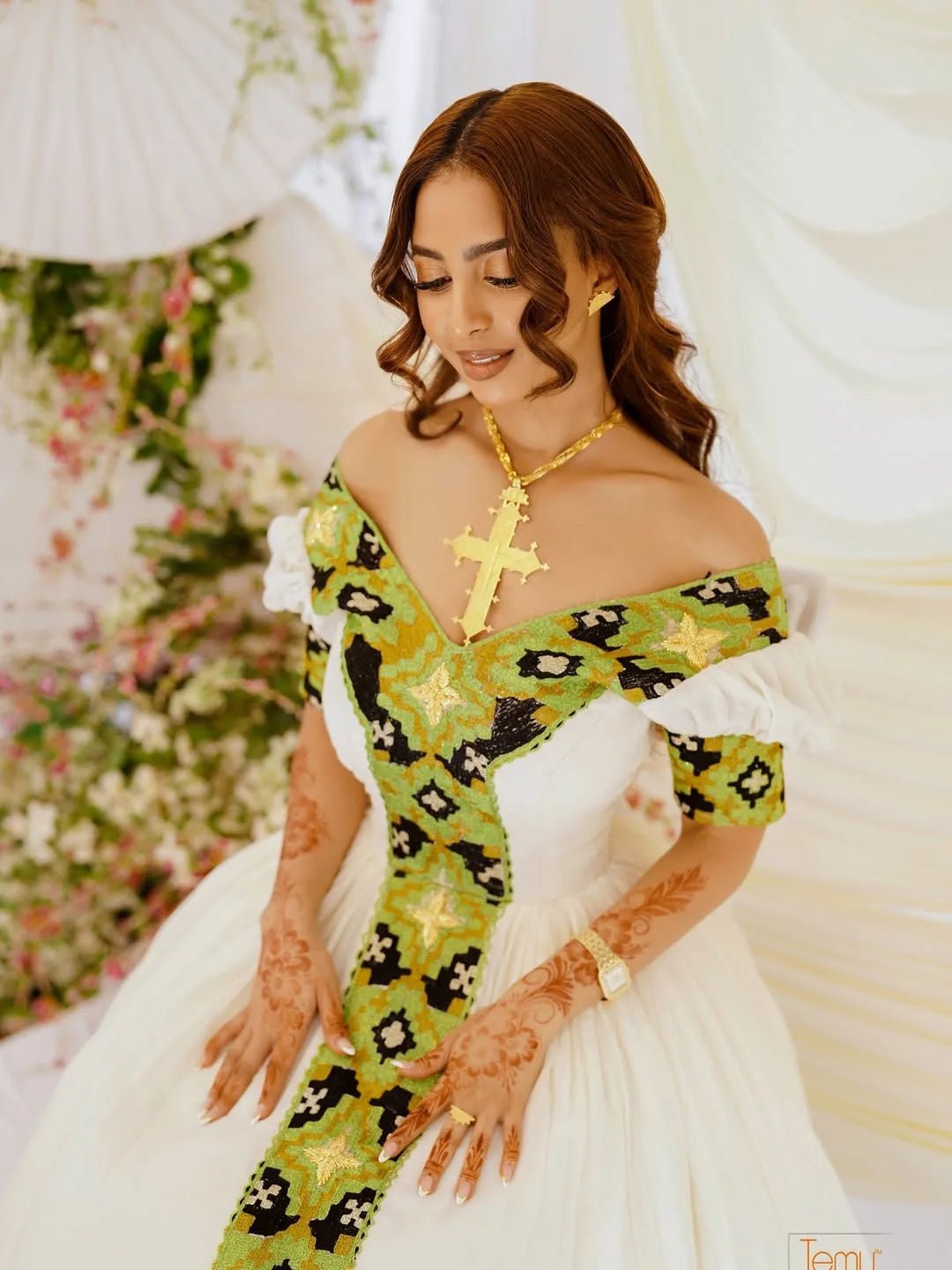 Modern Zuria Kemis | Full Tilf Ethiopian Wedding & Traditional Dress - EthGebya