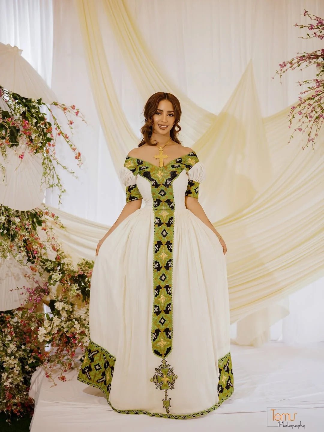 Modern Zuria Kemis | Full Tilf Ethiopian Wedding & Traditional Dress - EthGebya