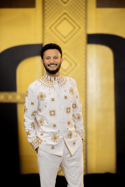 Royal Tilf Men’s Habesha Shirt – Traditional Ethiopian & Eritrean Men Cultural Wear - EthGebya