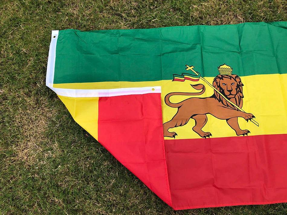 SKY FLAG Ethiopia flag 90x150cm high quality polyester hanging Judah Lion Ethiopian Lion of Judah Flag for home decoration - EthGebya