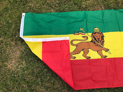 SKY FLAG Ethiopia flag 90x150cm high quality polyester hanging Judah Lion Ethiopian Lion of Judah Flag for home decoration - EthGebya