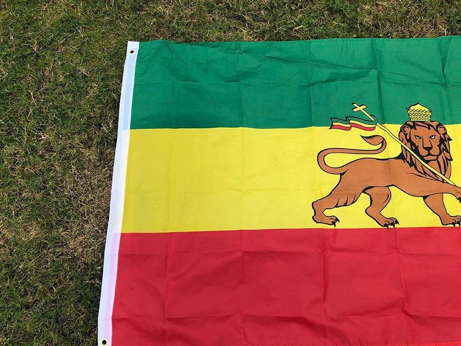SKY FLAG Ethiopia flag 90x150cm high quality polyester hanging Judah Lion Ethiopian Lion of Judah Flag for home decoration - EthGebya